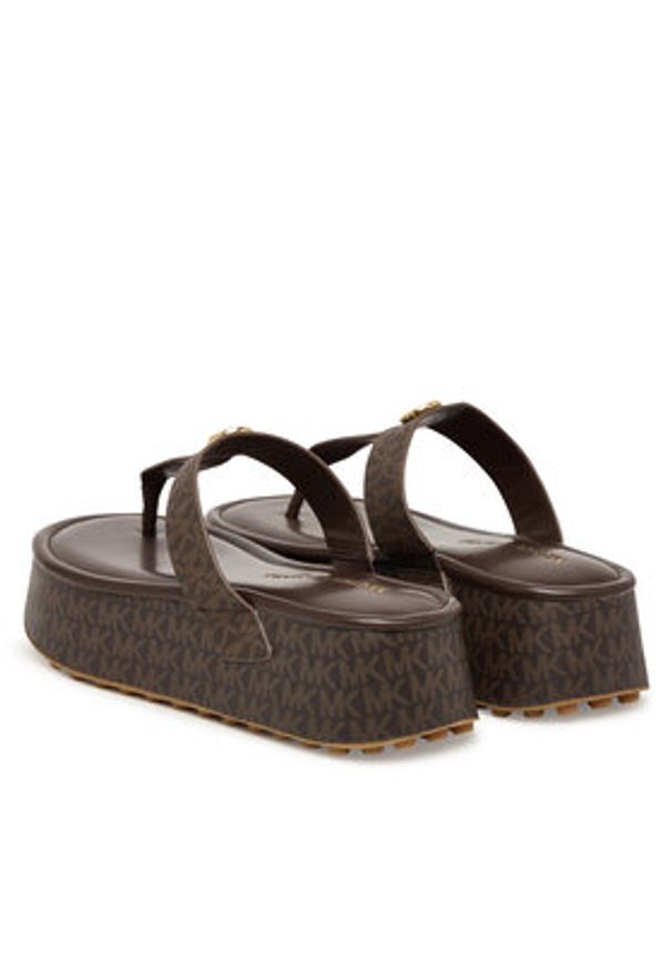 MICHAEL Michael Kors Japonki Koya Flip Flap 40R6KOFA2B Brązowy. Kolor: brązowy. Materiał: skóra