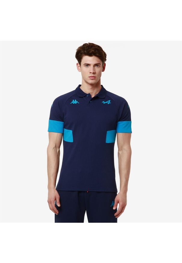 Kappa - Polo Alpine F1 Andoi 2024. Typ kołnierza: polo. Kolor: wielokolorowy, niebieski