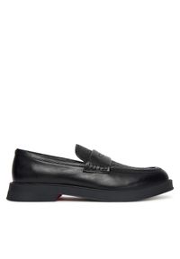 Hugo - HUGO Loafersy Lenner 50548486 Czarny. Kolor: czarny. Materiał: skóra
