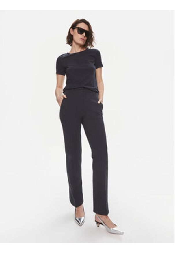 Weekend Max Mara T-Shirt Multib 2415971011 Granatowy Regular Fit. Kolor: niebieski. Materiał: bawełna