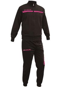 Givova Unisex Tuta Full Zip - Oddychający Strój Sportowy dla Mężczyzn i Kobiet. Kolor: czarny, różowy, wielokolorowy. Materiał: dresówka. Sport: fitness, piłka nożna