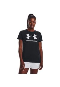 Under Armour - Koszulka fitness damska UNDER ARMOUR 1356305 z krótkim rękawem. Kolor: czarny. Długość rękawa: krótki rękaw. Długość: krótkie. Sport: fitness