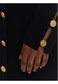 Karl Lagerfeld - KARL LAGERFELD Sukienka dzianinowa A3W13038 Czarny Slim Fit. Typ kołnierza: dekolt w karo. Kolor: czarny. Materiał: syntetyk #5