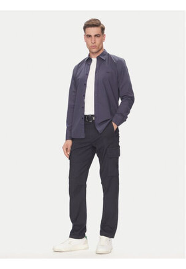 BOSS - Boss Koszula Relegant 50518304 Granatowy Regular Fit. Kolor: niebieski. Materiał: bawełna