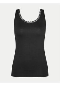 Triumph Top Feel Of Cotton 10224975 Czarny Slim Fit. Kolor: czarny. Materiał: bawełna #5