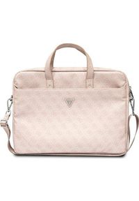 Torba Guess Saffiano 4G Traingle Logo - torba na notebooka do 16", różowa (GUE002443). Kolor: różowy #1