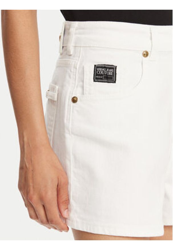 Versace Jeans Couture Szorty jeansowe 78HAD514 Biały Straight Fit. Kolor: biały. Materiał: bawełna