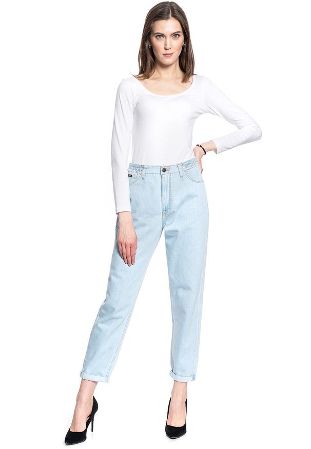 Lee - DAMSKIE SPODNIE JEANSOWE LEE ELASTICATED MOM L30MGGQB 112106522