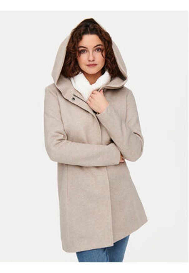 only - ONLY Płaszcz przejściowy Sedona 15142911 Beżowy Regular Fit. Kolor: beżowy. Materiał: syntetyk
