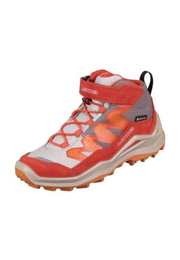 Buty trekkingowe dla dzieci Lowa 6416294854. Zapięcie: rzepy. Kolor: czerwony, wielokolorowy. Materiał: materiał. Szerokość cholewki: normalna. Sport: turystyka piesza