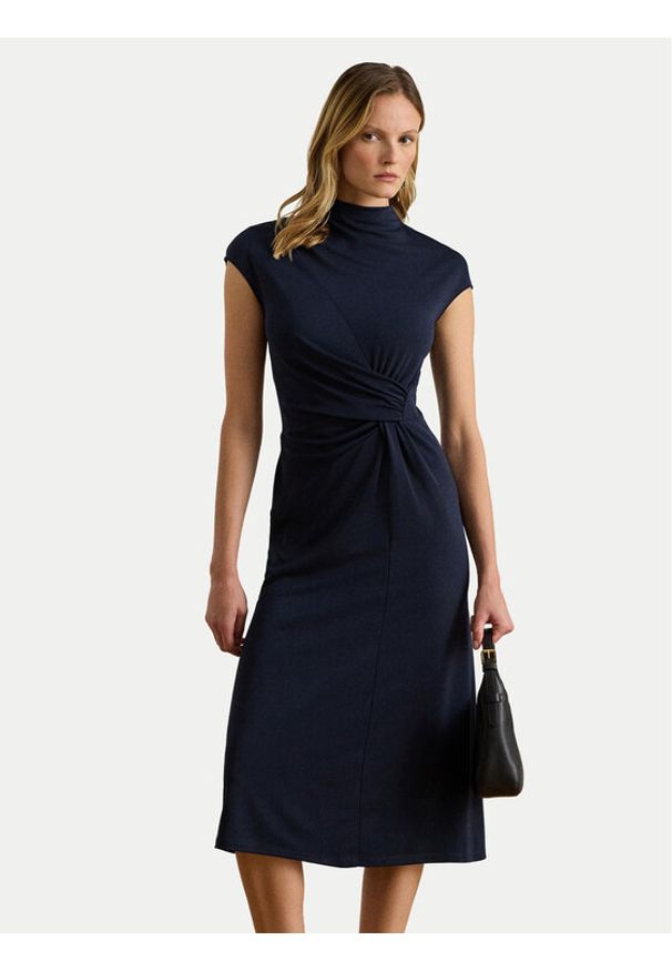 Lauren Ralph Lauren - LAUREN RALPH LAUREN Sukienka koktajlowa 200P03732001 Granatowy Slim Fit. Kolor: niebieski. Materiał: syntetyk. Styl: wizytowy