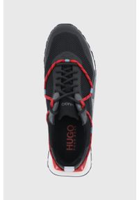Hugo Buty Cubite kolor czarny. Nosek buta: okrągły. Zapięcie: sznurówki. Kolor: czarny. Materiał: guma #5