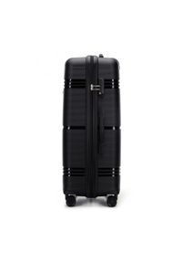 Wittchen - Duża walizka z polipropylenu jednokolorowa czarna. Kolor: czarny #7