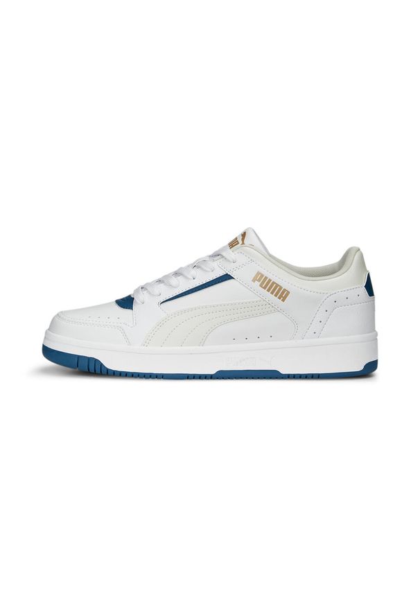 Buty męskie snekersy Puma REBOUND JOY LOW. Kolor: biały, wielokolorowy, niebieski. Sport: turystyka piesza