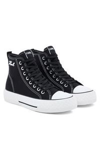 Karl Lagerfeld - KARL LAGERFELD Trampki KL60655 Czarny. Kolor: czarny. Materiał: materiał #4
