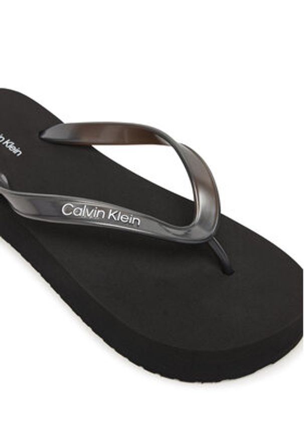 Calvin Klein Japonki Flatform Flip Flop Met Tpu HW0HW03120 Czarny. Kolor: czarny. Materiał: syntetyk