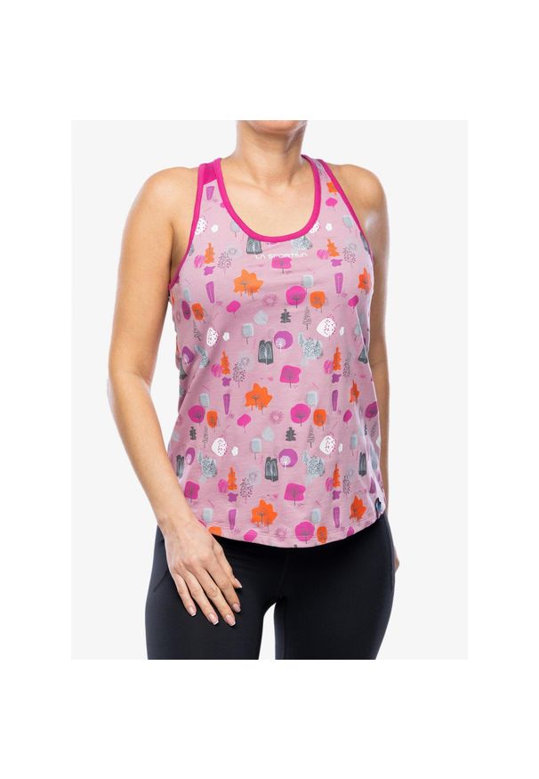 LA SPORTIVA - Top wspinaczkowy damski La Sportiva Botanic Tank. Kolor: różowy