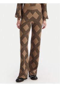 only - ONLY Spodnie dzianinowe Anny 15327634 Beżowy Loose Fit. Kolor: beżowy. Materiał: wiskoza, syntetyk #1