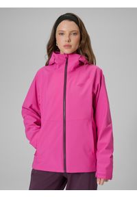 4f - 4F Kurtka przejściowa membrana 5000 damska - różowa L. Okazja: na co dzień. Kolor: różowy. Długość rękawa: raglanowy rękaw. Styl: casual #1