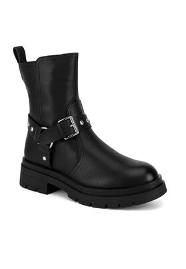 DeeZee Botki HY60188-2 Czarny. Kolor: czarny. Materiał: materiał