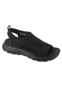 skechers - Sandały damskie, Flex Appeal 4.0 - Moon Lines. Kolor: czarny. Sezon: lato