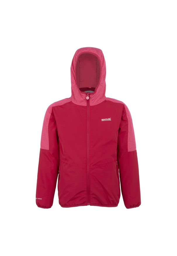 Regatta - Kurtka Dziecięca Volcanics VIII Terrain Print Reflective Jacket. Kolor: różowy. Wzór: nadruk
