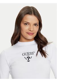 Guess Bluzka Colette V4YI23 KCDH1 Biały Slim Fit. Kolor: biały. Materiał: bawełna #5