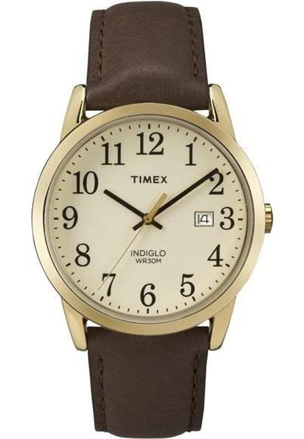 Zegarek Timex Męski TW2P75800 Easy Reader Indiglo brązowy. Kolor: brązowy