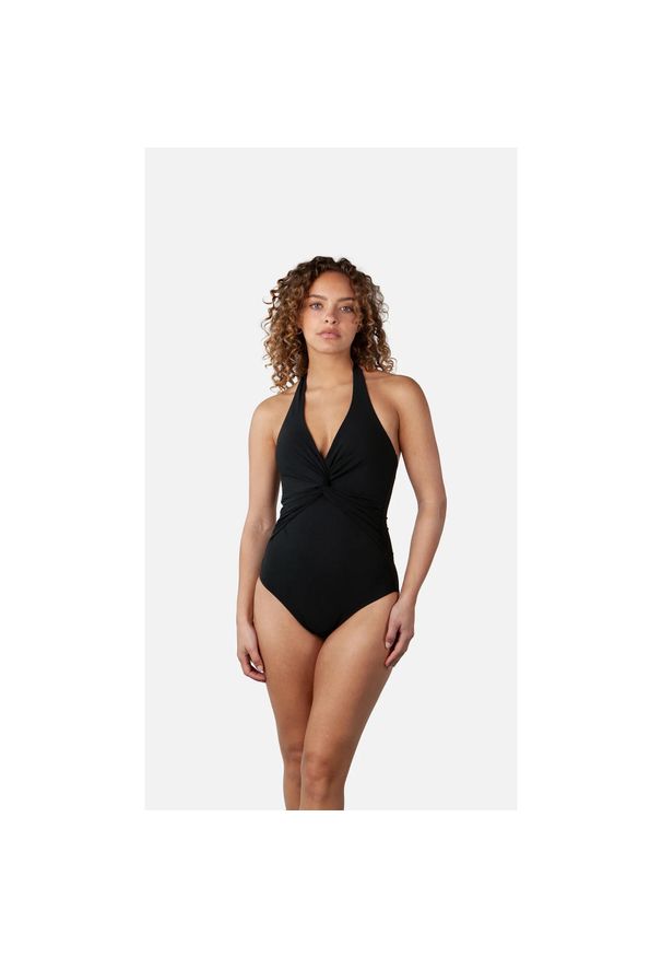 Damski kostium kąpielowy 1-częściowy Barts halter shaping. Kolor: czarny