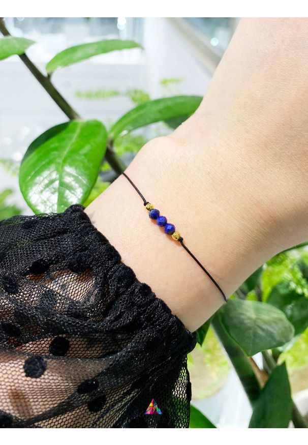 Brazi Druse Jewelry - Bransoletka Szczęścia Lapis Lazuli. Materiał: srebrne. Kamień szlachetny: lapis lazuli