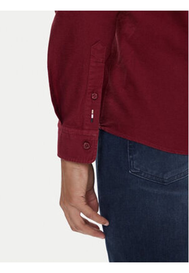 BOSS Koszula H-Roan 50544917 Czerwony Slim Fit. Kolor: czerwony. Materiał: bawełna