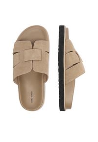 Gino Rossi - GINO ROSSI Klapki C-LB-P2170 Beżowy. Kolor: beżowy. Materiał: skóra, zamsz #3