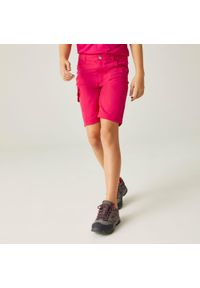 Regatta - Sorcers II dziecięce spodnie trekkingowe. Kolor: różowy. Materiał: poliester