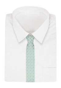 Alties - Krawat - ALTIES - Seledynowy w Grochy. Kolor: zielony. Materiał: tkanina. Wzór: grochy. Styl: elegancki, wizytowy #2
