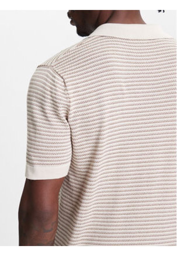 United Colors of Benetton - United Colors Of Benetton Polo 1094K301J Beżowy Regular Fit. Typ kołnierza: polo. Kolor: beżowy. Materiał: bawełna