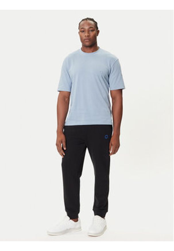 Hugo - HUGO T-Shirt Niley 50519984 Błękitny Regular Fit. Kolor: niebieski. Materiał: bawełna
