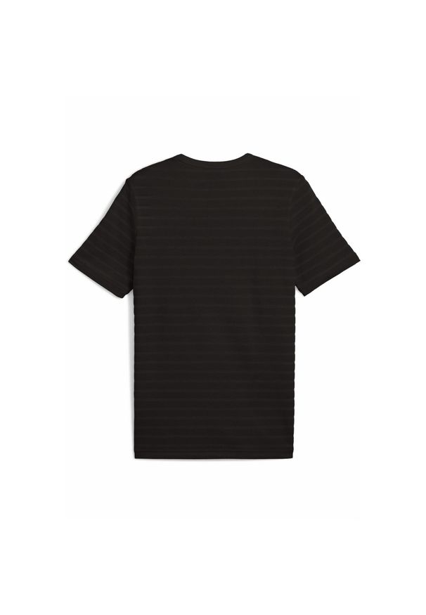 Puma - Koszulka Essentials Elevated Structured PUMA Black. Kolor: czarny. Wzór: haft. Sport: fitness