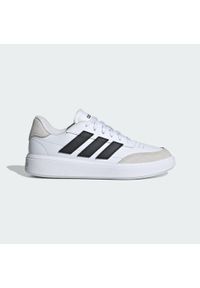 Adidas - Buty Courtblock. Kolor: czarny, szary, biały, wielokolorowy. Sport: turystyka piesza