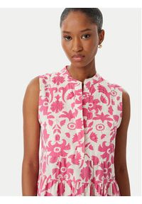 LOLA CASADEMUNT Sukienka letnia LS2616040 Różowy jasny Regular Fit. Kolor: różowy. Materiał: bawełna. Sezon: lato #5