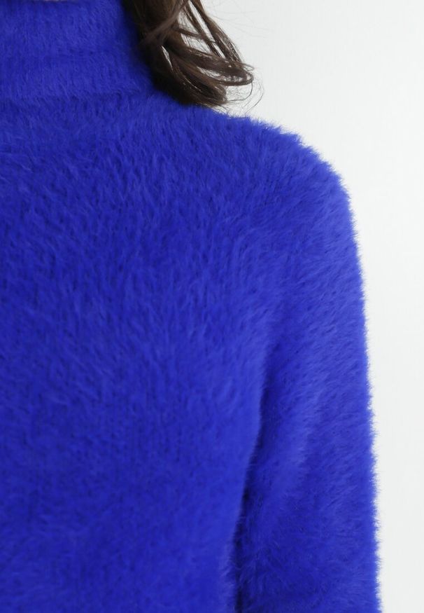 Born2be - Granatowy Wełniany Golf Mihn. Typ kołnierza: golf. Kolor: niebieski. Materiał: wełna. Długość rękawa: długi rękaw. Długość: długie. Sezon: zima, jesień