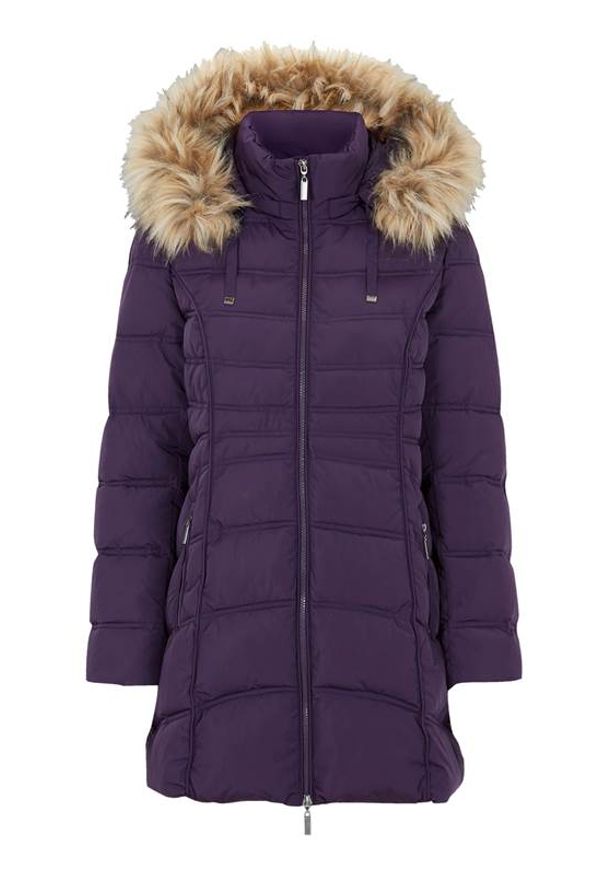 Cellbes Ocieplana parka z odpinanym kapturem Fioletowy female fioletowy 58/60. Kolor: fioletowy. Materiał: futro. Styl: elegancki