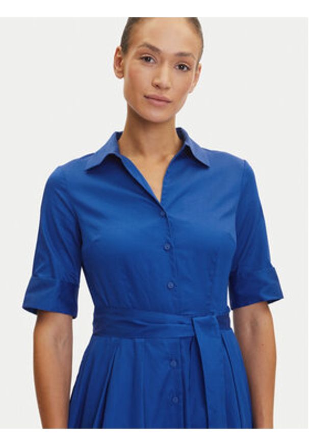 Tatuum Sukienka koszulowa Niki T2503.205 Niebieski Regular Fit. Kolor: niebieski. Materiał: bawełna. Typ sukienki: koszulowe