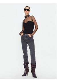 Sisley Bluzka 3MAPL200K Czarny Slim Fit. Kolor: czarny. Materiał: wiskoza #5