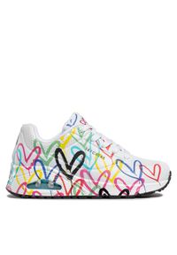 skechers - Skechers Sneakersy Uno Spread The Love 55507/WMLT Biały. Kolor: biały. Materiał: skóra