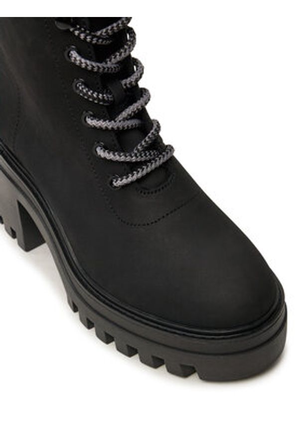 Calvin Klein Jeans Trzewiki Chunky Heeled Zip Boot Lth YW0YW01548 Czarny. Kolor: czarny. Materiał: nubuk, skóra