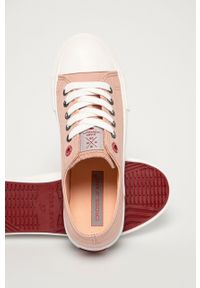 Cross Jeans Tenisówki damskie kolor różowy. Nosek buta: okrągły. Zapięcie: sznurówki. Kolor: różowy. Materiał: guma #3