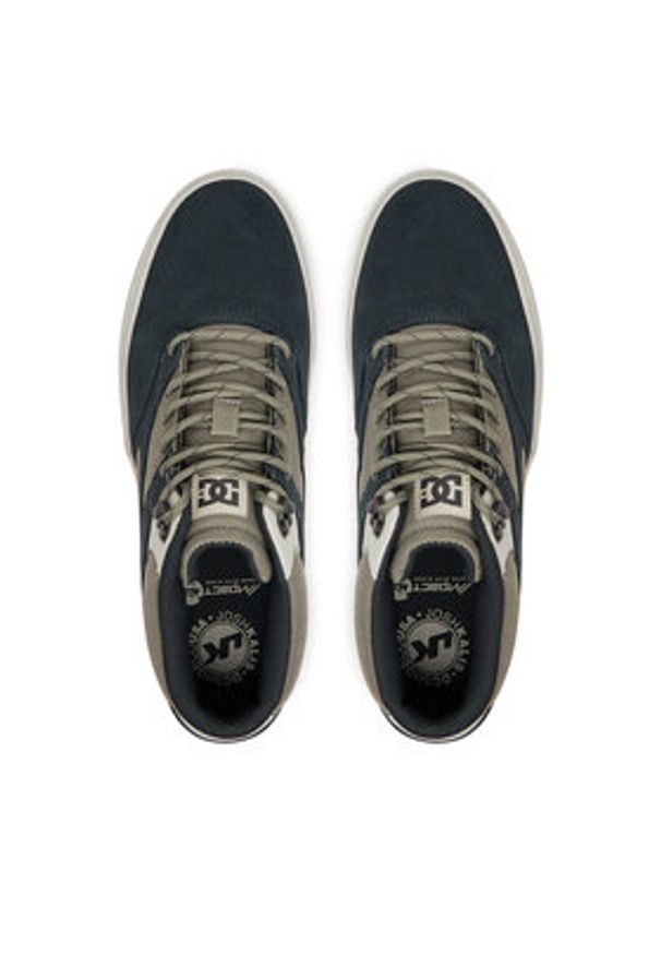 DC Sneakersy Kalis Vulc Mid Wnt ADYS300744-ARO Brązowy. Kolor: brązowy. Materiał: zamsz, skóra