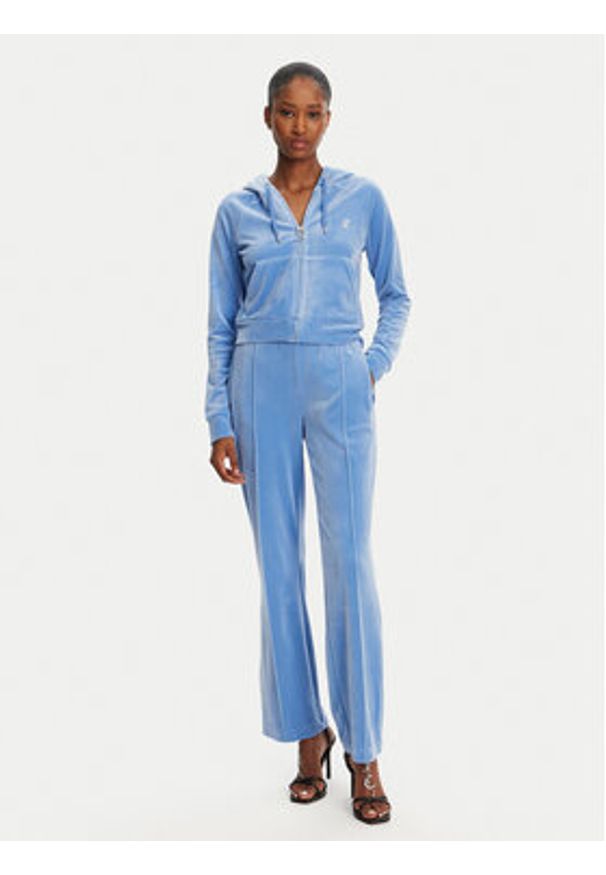 Juicy Couture Spodnie dresowe Tina JCAPW045 Niebieski Regular Fit. Kolor: niebieski. Materiał: syntetyk