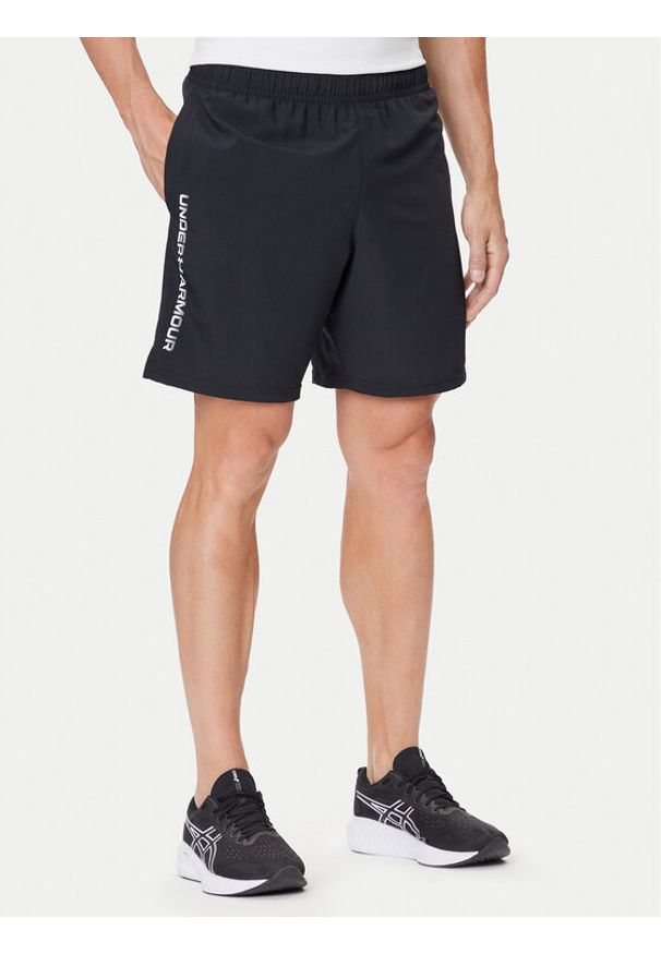 Under Armour Szorty sportowe Ua Woven Wdmk Shorts 1383356-001 Czarny Loose Fit. Kolor: czarny. Materiał: syntetyk. Styl: sportowy