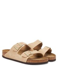 Birkenstock Klapki Arizona Sfb 1019013 Beżowy. Kolor: beżowy. Materiał: skóra, nubuk